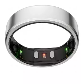 RingConn Smart Ring Gen2 pre dámy a pánov – nositeľné zariadenie na sledovanie spánku a kondície – frekvencia srdca – Future Silver veľkosť 12