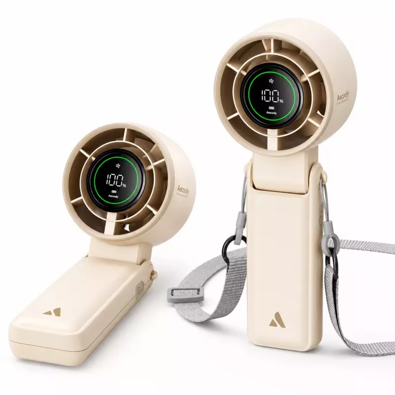 Aecooly Halo 02 prenosný ručný ventilátor, béžový