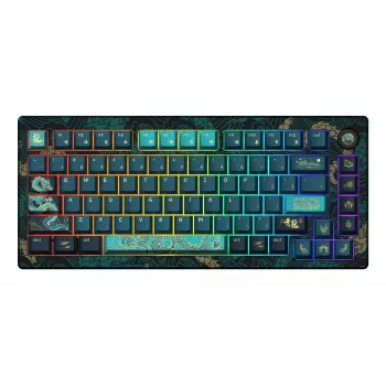 AKKO MOD007V3 HE 75% káblová mechanická klávesnica s Hall-Effect spínačmi, CNC hliníkové puzdro, PBT-ASA keycaps, RGB, čierna