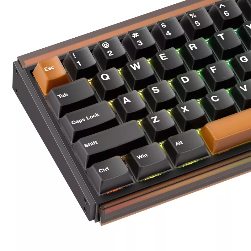 AKKO RAY68-HE Brown mechanická herná klávesnica 68 klávesov Tri-Mode Wireless