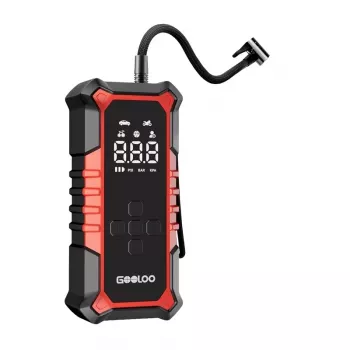 GOOLOO A6 Gear Air Compressor - Digitálna hustilka pneumatík s 150 PSI, 6000mAh batéria, LED baterka, USB-C nabíjanie