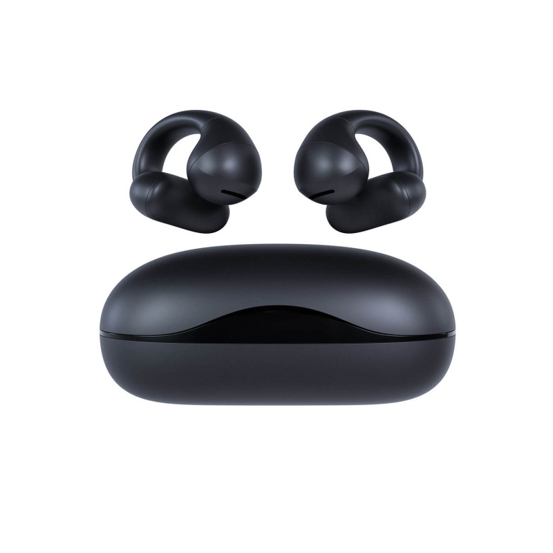 Happy Plugs Clip bezdrôtové open-ear klipové slúchadlá (čierne)