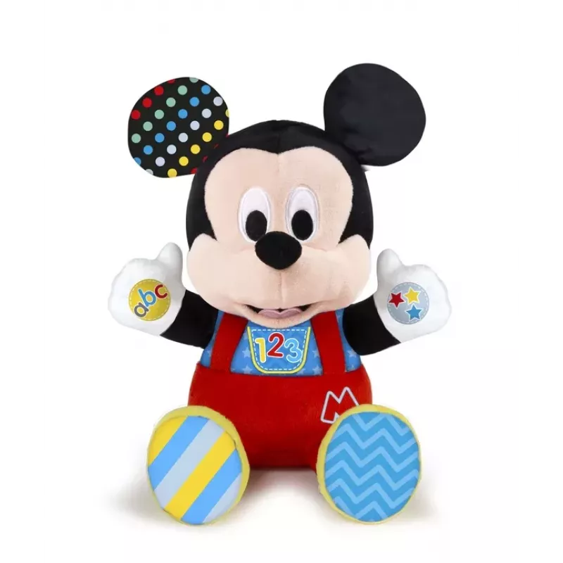 Clementoni Disney Baby Mickey Mouse interaktívna plyšová hračka, učí a objíma, poľský jazyk 50131