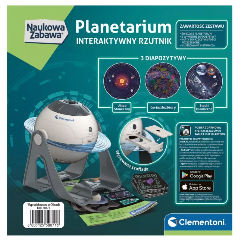 Clementoni interaktívny projektor planetária, poľský jazyk 50871