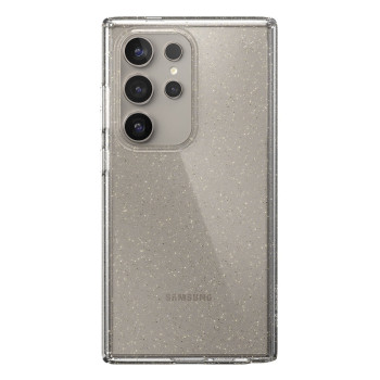 Speck Presidio Lux Glitter puzdro pre Samsung Galaxy S24 Ultra (Clear / Gold Glitter)
