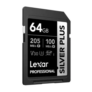 Lexar Professional SILVER PLUS SDXC 64GB pamäťová karta UHS-I U3 V30 A2