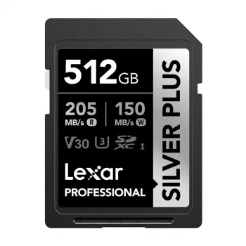 Lexar Professional SILVER PLUS SDXC 512GB pamäťová karta, UHS-I, U3, V30, A2, až 200 MB/s čítanie, 140 MB/s zápis