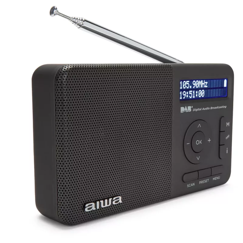 Aiwa RD-40DAB/BK čierne DAB+ & FM prenosné rádio s Bluetooth