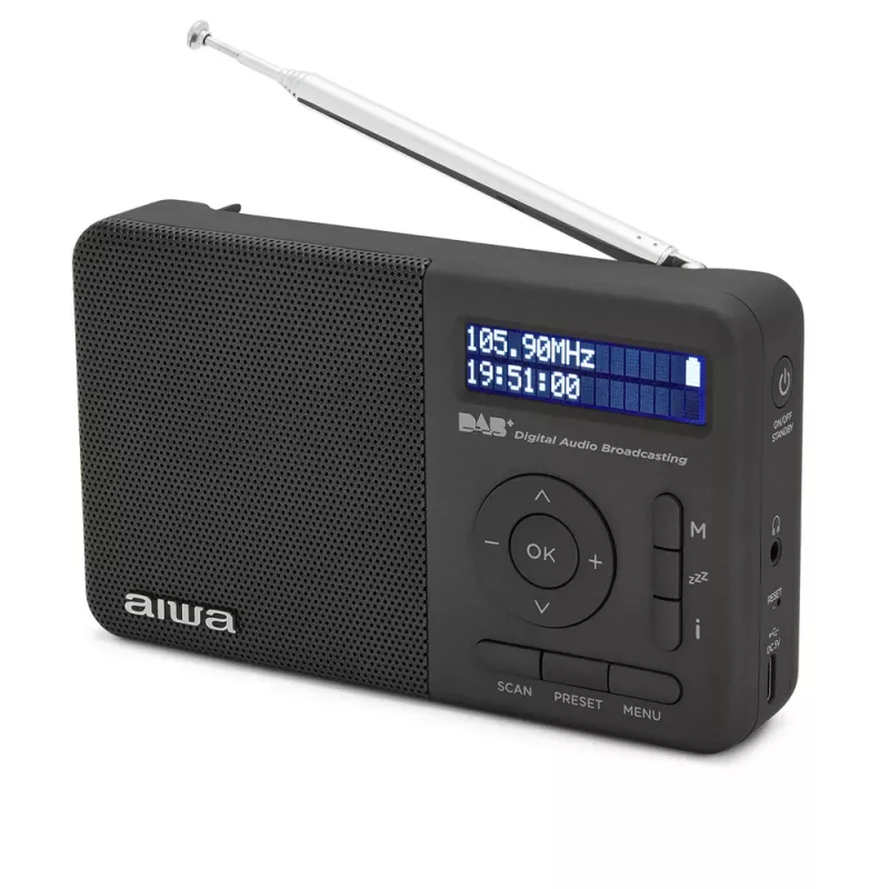 Aiwa RD-40DAB/BK čierne DAB+ & FM prenosné rádio s Bluetooth