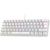 Rampage PLOWERK60 Blue Switch biela mechanická herná klávesnica 60% RGB USB-C