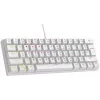 Rampage PLOWERK60 Blue Switch biela mechanická herná klávesnica 60% RGB USB-C