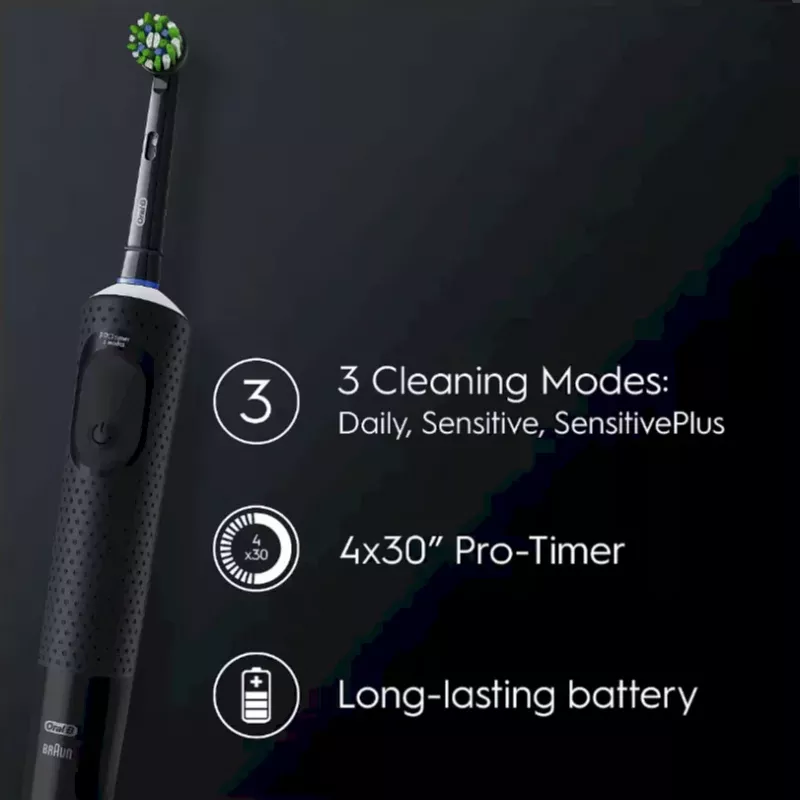 Oral-B Vitality Pro Clean CrossAction elektrická zubná kefka, čierna