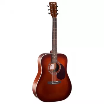Cort Earth 70 BR akustická gitara - Dreadnought, masívna smreková vrchná doska Sitka, mahagónové dno a luby, Natural Satin