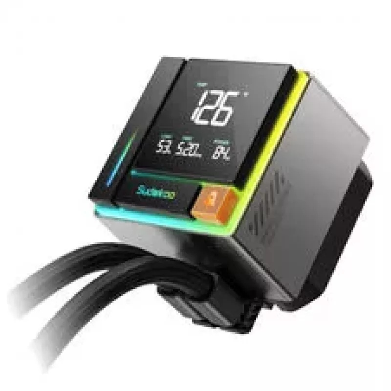 Sudokoo Energlo 360 AiO kvapalinový chladič CPU, LCD displej, ARGB - 360mm, čierny