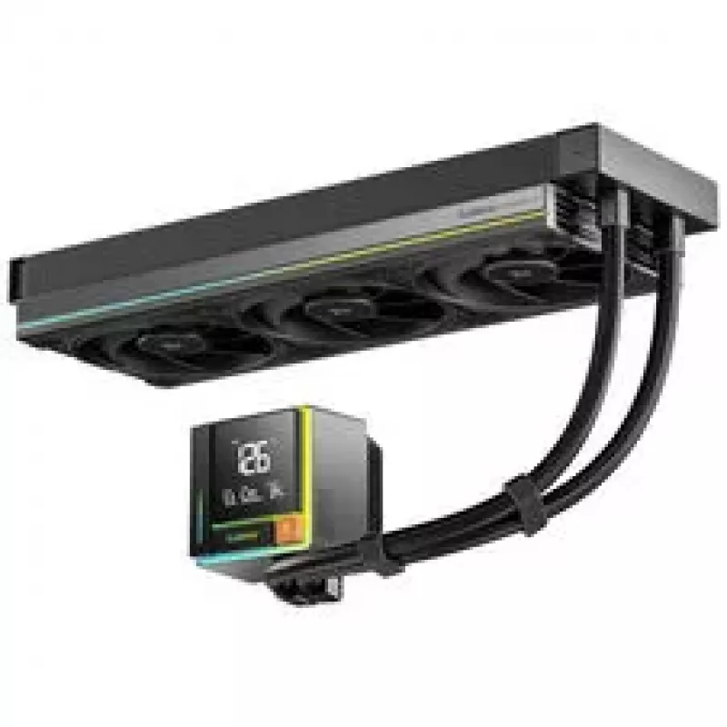 Sudokoo Energlo 360 AiO kvapalinový chladič CPU, LCD displej, ARGB - 360mm, čierny