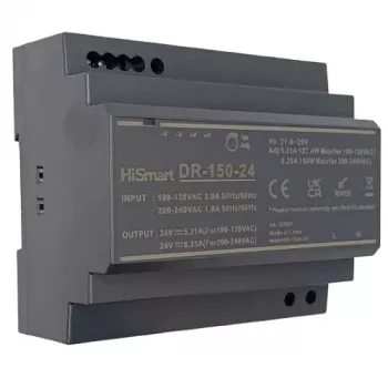 HISMART DR-150-24 spínaný napájací zdroj na DIN lištu 24V 6,25A 150W