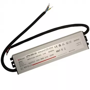 HISMART LPV-200-24 24V 8,3A 200W IP67 LED napájací zdroj s konštantným napätím