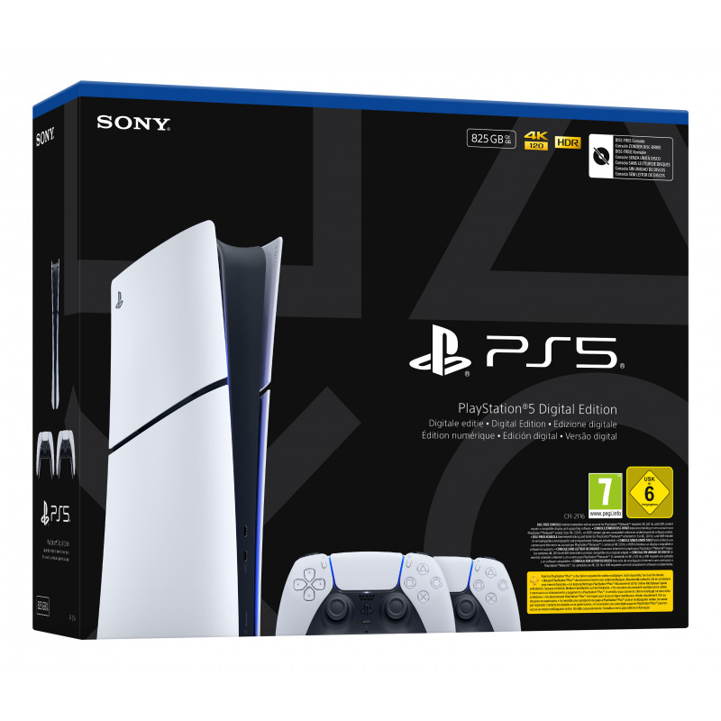Sony PlayStation 5 Digital Edition Slim konzola (CFI-2116B01Y) s DualSense Wireless-Controller - biela