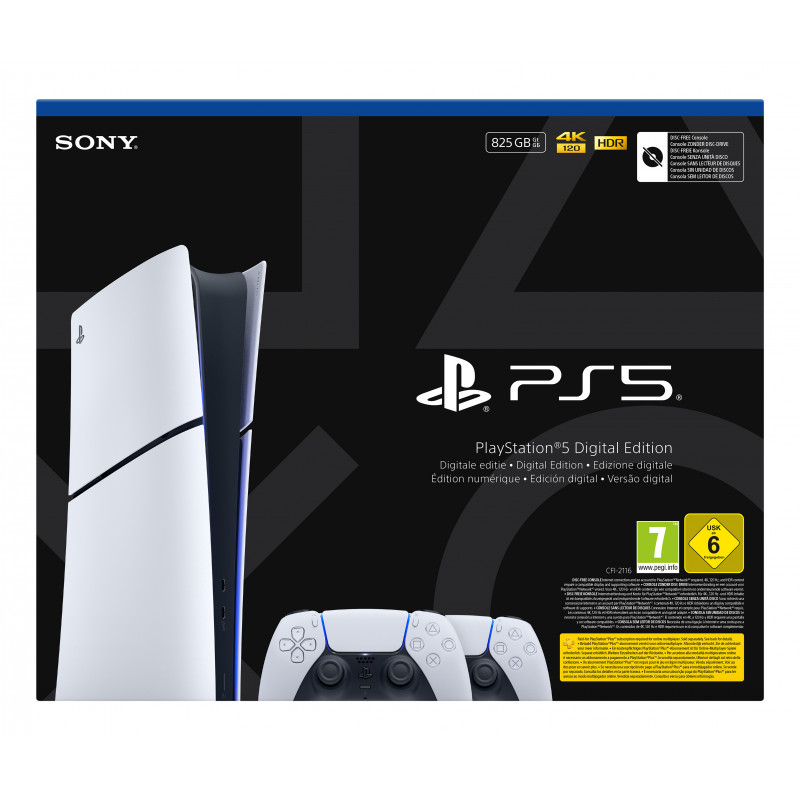 Sony PlayStation 5 Digital Edition Slim konzola (CFI-2116B01Y) s DualSense Wireless-Controller - biela