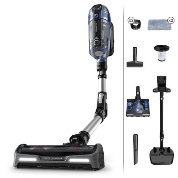 Rowenta X-Force Flex 14.60 Auto Docking akumulátorový vysávač RH99C3 - modrá/hliník, 32,4V, 70 min výdrž, Aqua dýza, LED osvetlenie