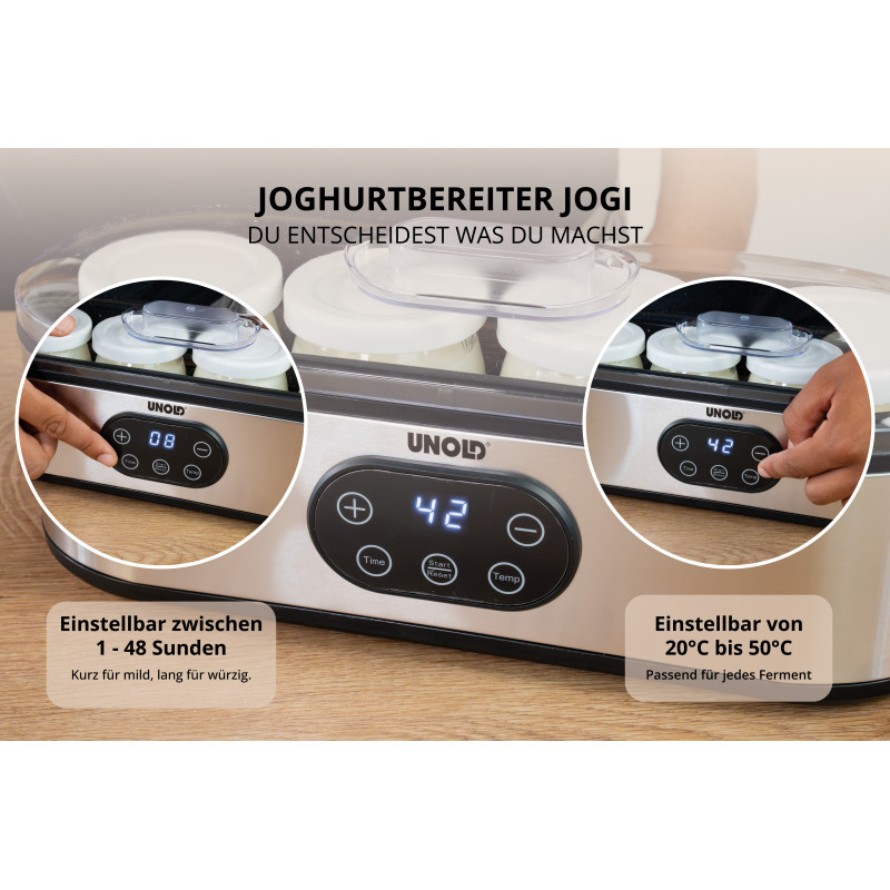UNOLD 38726 Jogi Jogurtovač, 4 x 180 ml sklenené poháre