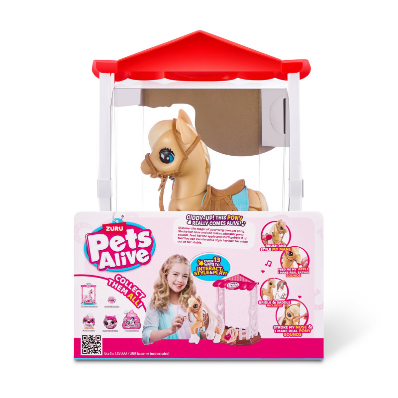 Zuru Pets Alive Magical Pony so stajňou – interaktívna elektronická hračka jednorožec