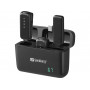 SANDBERG Streamer USB-C Wireless Mic x2 - duálna mikrofónová sada - 20 Hz - 20 kHz