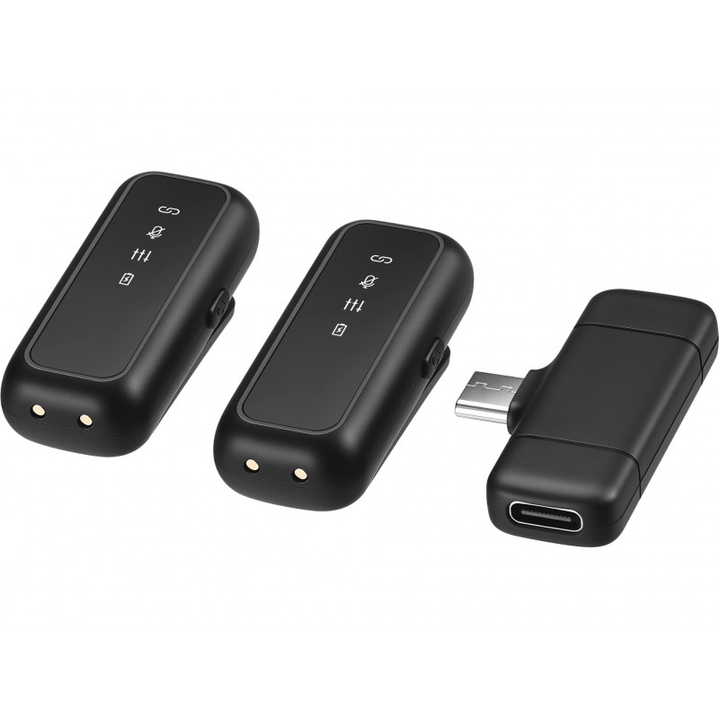 SANDBERG Streamer USB-C Wireless Mic x2 - duálna mikrofónová sada - 20 Hz - 20 kHz