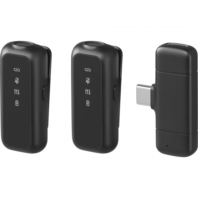 SANDBERG Streamer USB-C Wireless Mic x2 - duálna mikrofónová sada - 20 Hz - 20 kHz