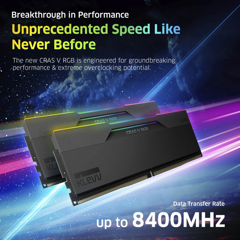 KLEVV CRAS V RGB 32GB (2x16GB) DDR5 6000MHz CL28 kit pamätí