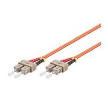 Microconnect 1m SC/UPC-SC/UPC duplex multimódový OM2 optický patch kábel, LSZH, oranžová