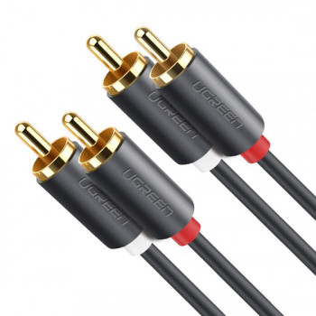 UGREEN AV104 2x RCA konektor samec na 2x RCA konektor samec audio kábel 2m čierny