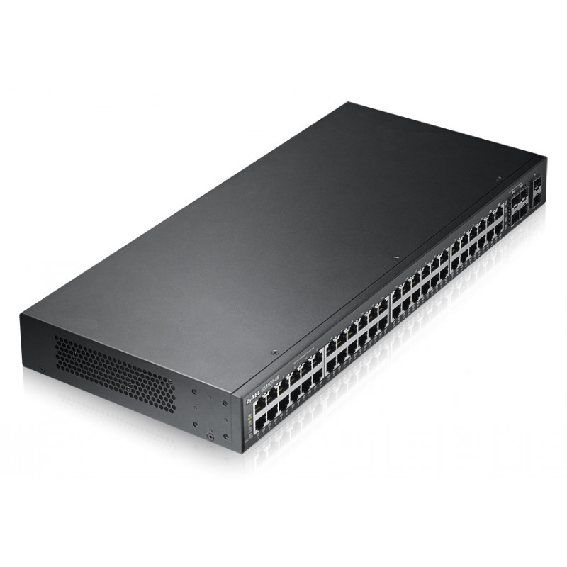 ZyXEL GS1920-48 48-portový Gigabit Smart Managed switch so 4 SFP uplinkmi a PoE+ (375W)