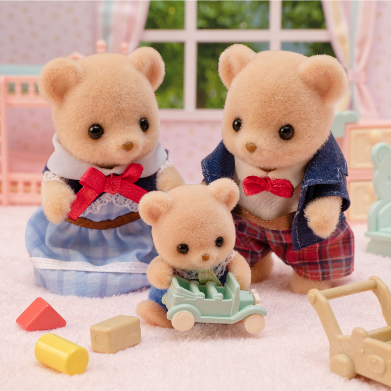 EPOCH Sylvanian Families Biscuit Bear rodina - 4 zberateľské figúrky