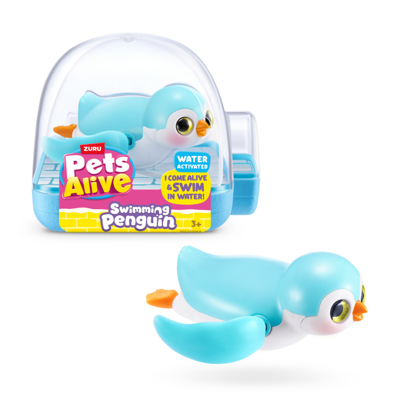 Zuru Pets Alive plávajúci tučniak - rôzne farby, robotická hračka do kúpeľa