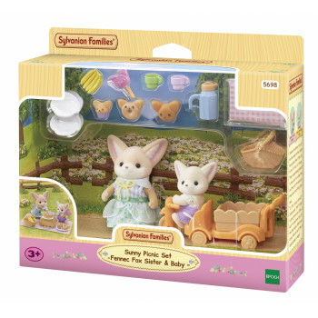 EPOCH Sylvanian Families slnečná pikniková sada - líška fenek sestra & bábätko