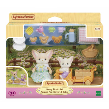 EPOCH Sylvanian Families slnečná pikniková sada - líška fenek sestra & bábätko