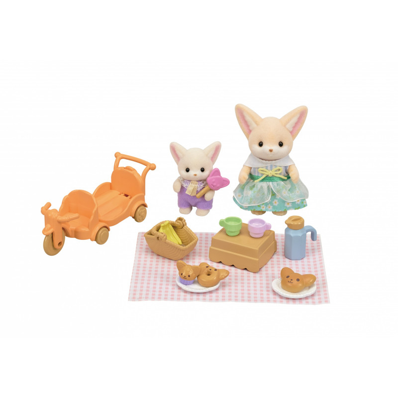 EPOCH Sylvanian Families slnečná pikniková sada - líška fenek sestra & bábätko