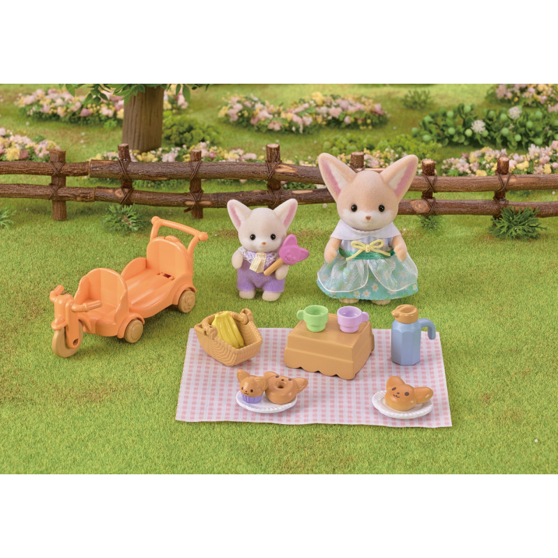 EPOCH Sylvanian Families slnečná pikniková sada - líška fenek sestra & bábätko