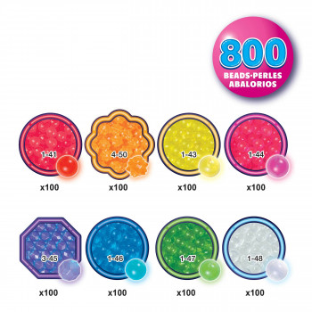 EPOCH Aquabeads Neon Beads doplnková sada - 600 pevných korálok v 8 neónových farbách, vodou aktivované, kompatibilné so všetkými Aquabeads sadami