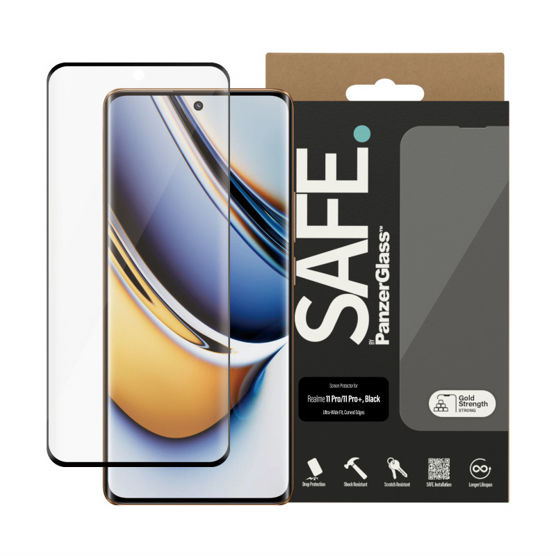 SAFE by PanzerGlass Realme 11 Pro / 11 Pro+ ochrana displeja Ultra-Wide Fit čierna