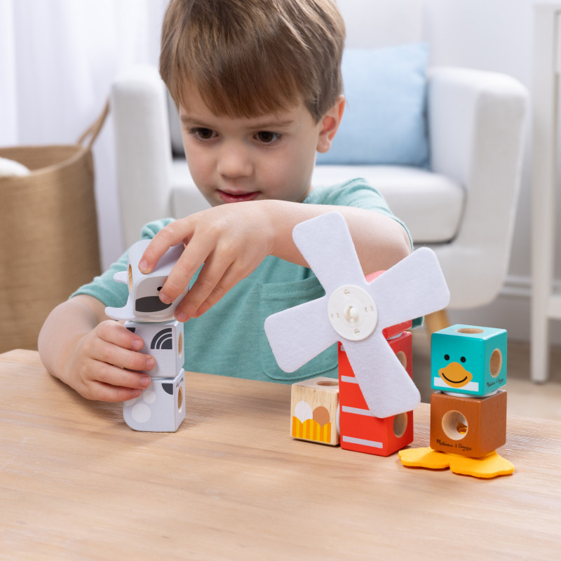 Melissa & Doug Blockables Sada Priatelia z farmy