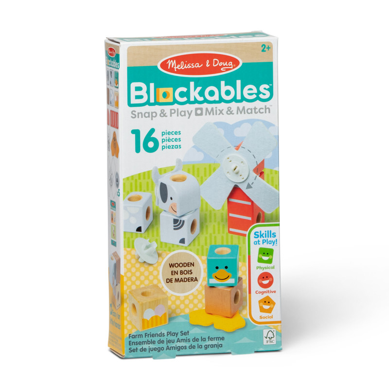 Melissa & Doug Blockables Sada Priatelia z farmy
