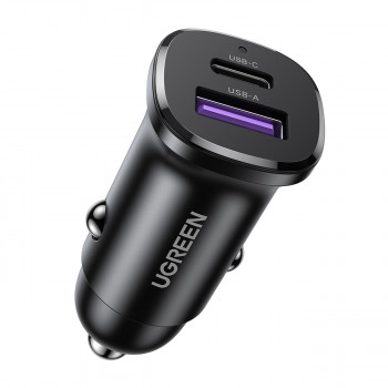 UGREEN EC305 30W USB-C + USB-A nástenná nabíjačka PD 3.0 PPS Quick Charge 3.0 čierna