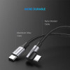 UGREEN USB-C na USB-C uhlový kábel QC 3.0 PD 3A 60W 1m čierny