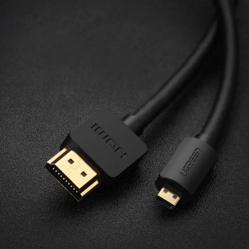 UGREEN HD127 Micro-HDMI na HDMI kábel 4K 3D 1 m čierny