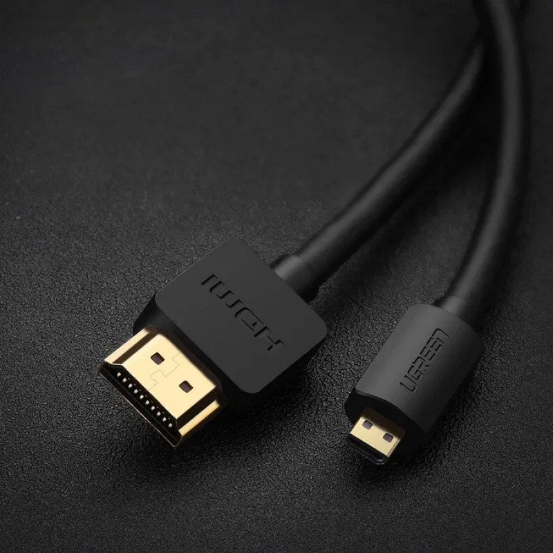 UGREEN HD127 Micro-HDMI na HDMI kábel 4K 3D 1 m čierny