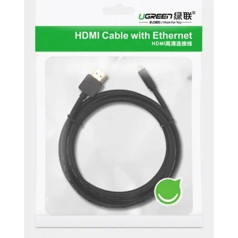 UGREEN HD127 Micro-HDMI na HDMI kábel 4K 3D 1 m čierny