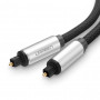 UGREEN Toslink audio kábel, pletený nylon, 3m strieborný