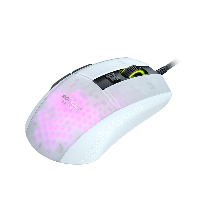 Roccat Burst Pro drôtová herná myš, 16000 dpi, 68 g, biela (ROC-11-746)